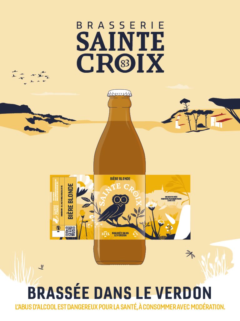 affiche brasserie sainte croix - création Zélia Lemaitre