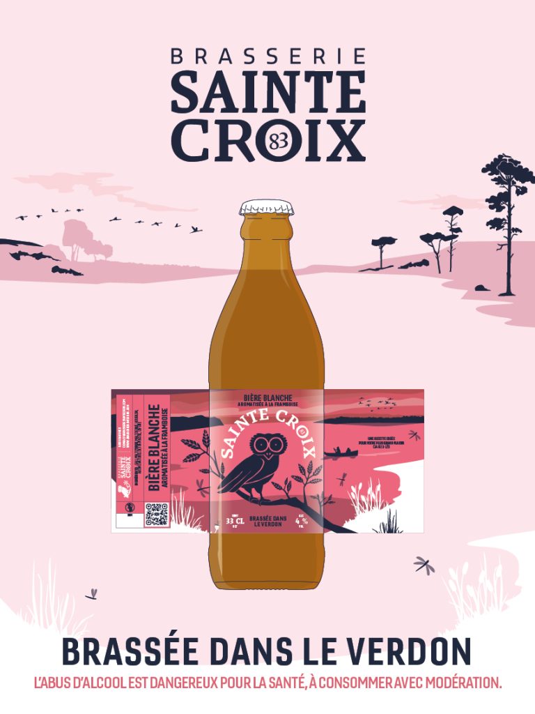 affiche brasserie sainte croix - création Zélia Lemaitre