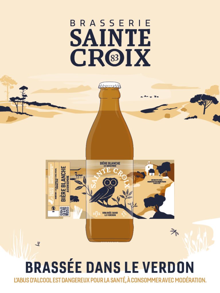 affiche brasserie sainte croix - création Zélia Lemaitre