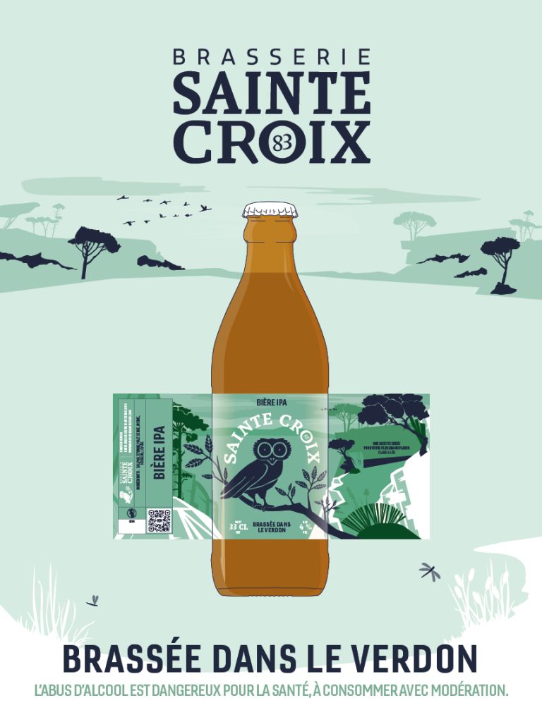 affiche brasserie sainte croix - création Zélia Lemaitre