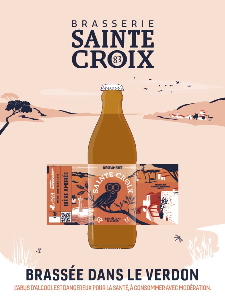 affiche brasserie sainte croix - création Zélia Lemaitre