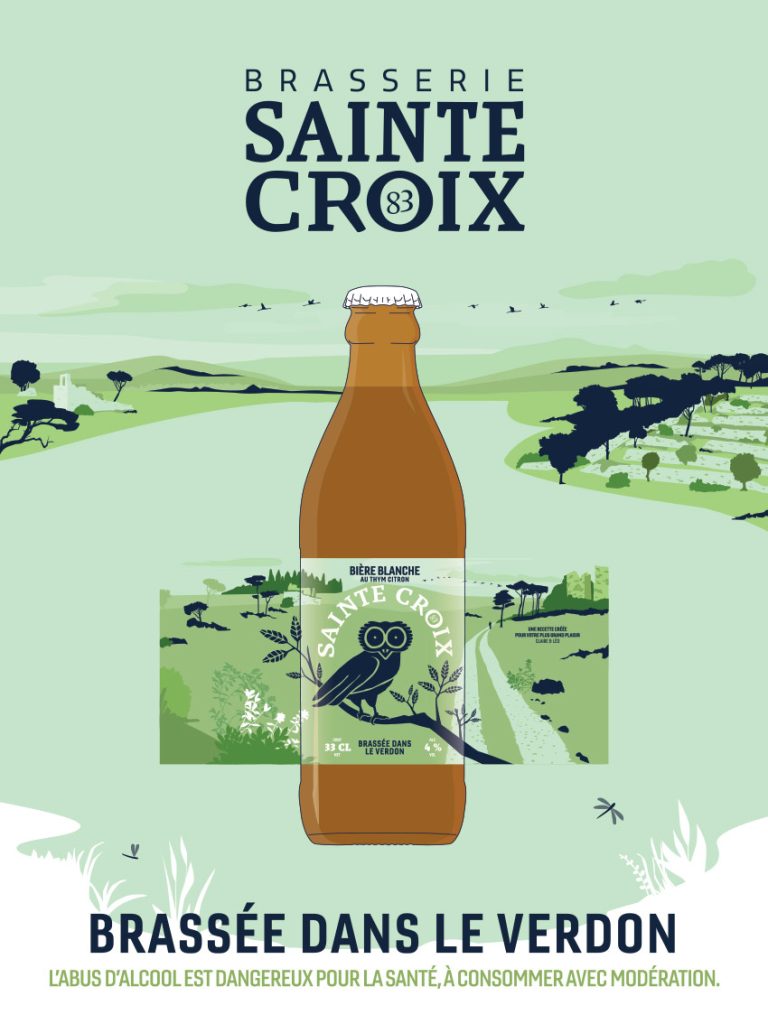 affiche brasserie sainte croix - création Zélia Lemaitre